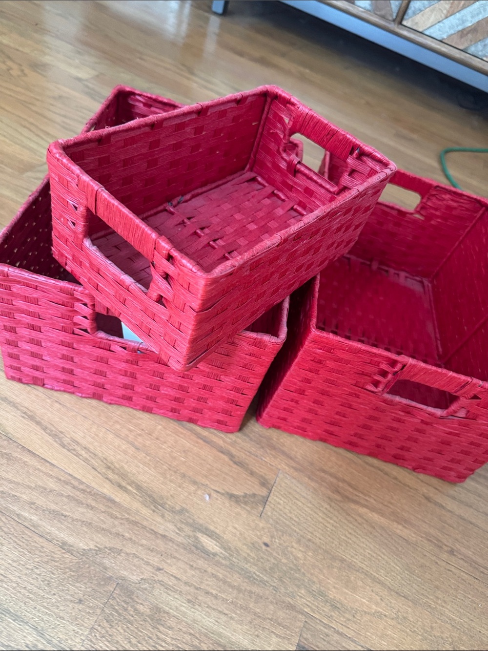 Red Woven Storage Baskets - Set of 3
10x6 and 14x10